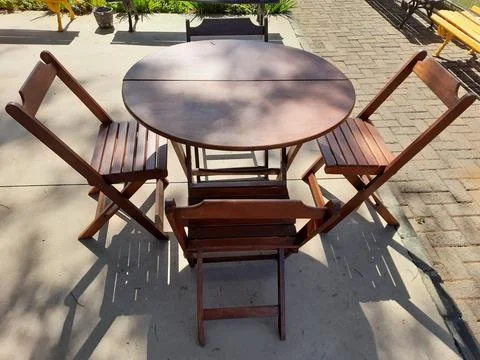 Bistro Folding Table Stock Photos