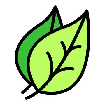 Bistro oregano leaf icon vector flat Illustrazione stock