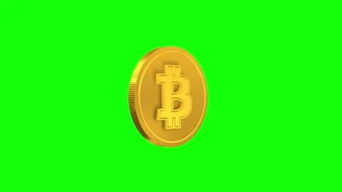 Bit Coin 3D Spining Animation Green Screen 動画素材 276164568