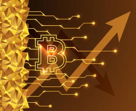 Bit coin chart Stock Illustration