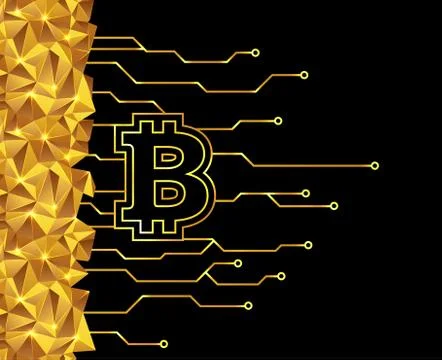 Bit coin chart Stock Illustration