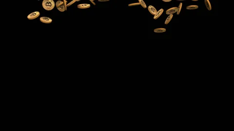 Bit coin falling  Stock Footage 117095219