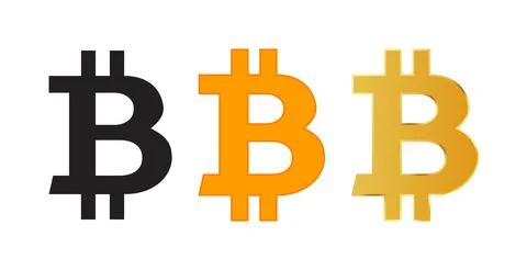 Bit coin icon or logo. Bitcoin symbols or bitcoin sign Illustrazione stock