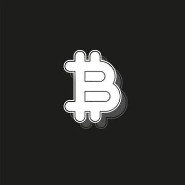Bit coin icon, vector currency sign, bitcoin Illustrazione stock
