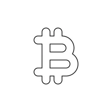 Bit coin icon, vector currency sign, bitcoin Stock Illustration