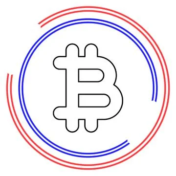 Bit coin icon, vector currency sign, bitcoin Stock Illustration