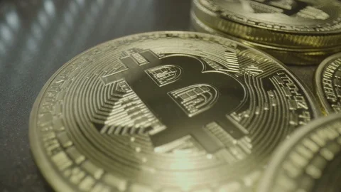 Bit Coin Loose Change Stock Footage 123986405