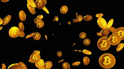 Bit coin particle loop animation Stock Footage 160589276