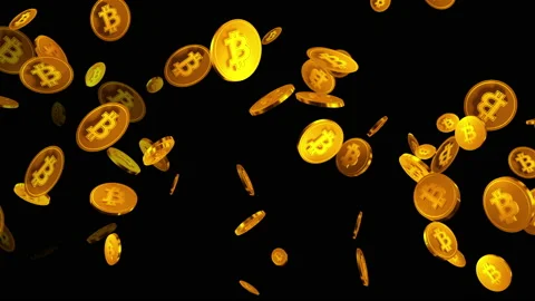 Bit coin particle loop animation Stock Footage 160589512