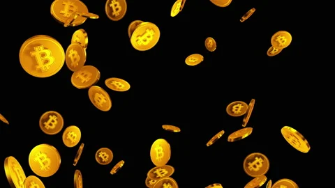 Bit coin particle loop animation Stock-Footage 160589531