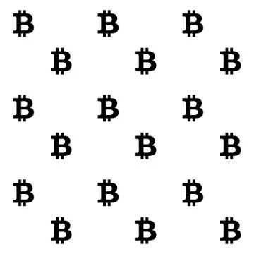 Bit coin pattern black white Stockillustratie