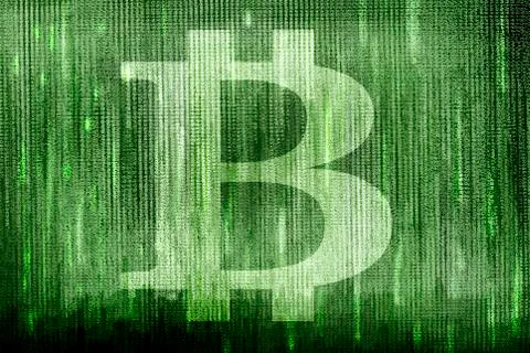 Bit coin symbol Ilustración de archivo