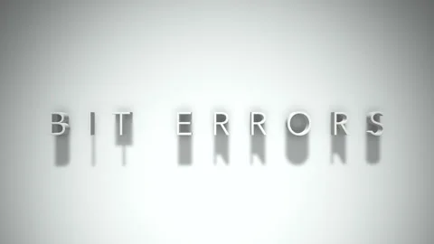 Bit errors 3D title animation with shadows on a white background Stock Footage 297015847