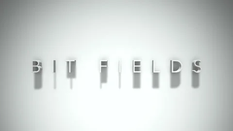 Bit fields 3D title animation with shadows on a white background Stock Footage 297015869