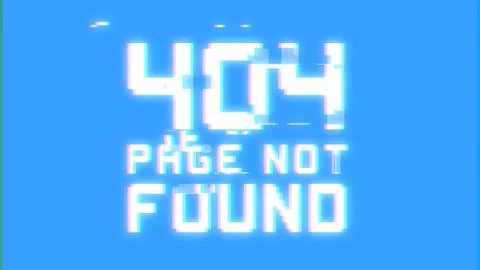 Bit glitch 404 page not found Stockillustratie