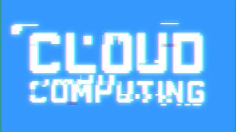 Bit glitch cloud computing 스톡 일러스트