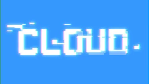 Bit glitch cloud Stock Illustration