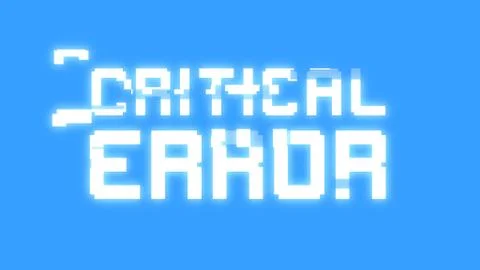 Bit glitch critical error Stock Illustration