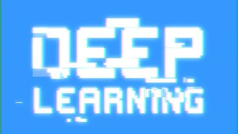 Bit glitch deep learning Stock Illustration