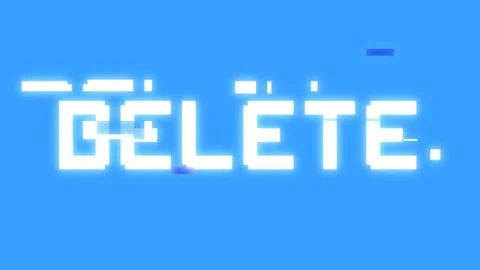 Bit glitch delete Illustrazione stock