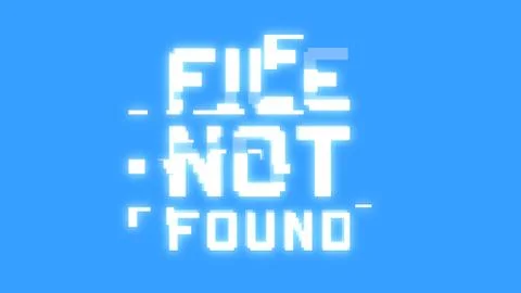 Bit glitch file not found Stock Illustration