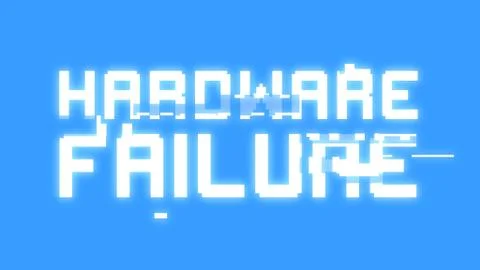 Bit glitch hardware failure Stock Illustration