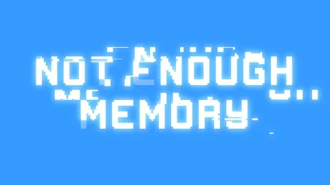 Bit glitch not enough memory Stock Footage 90958380