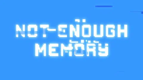 Bit glitch not enough memory Illustrazione stock