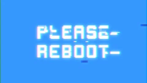Bit glitch please reboot イラスト素材