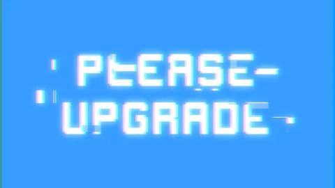 Bit glitch please upgrade イラスト素材