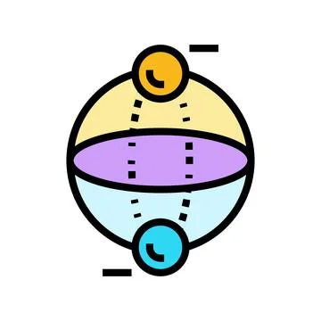 Bit quantum technology color icon vector illustration Stock Illustration