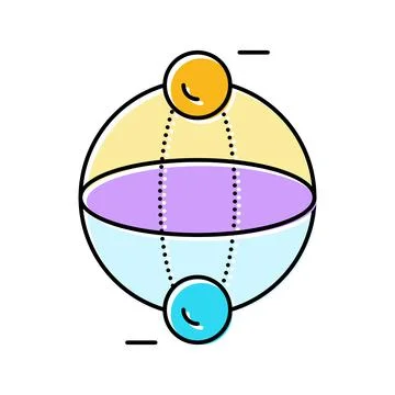 Bit quantum technology color icon vector illustration Stock Illustration