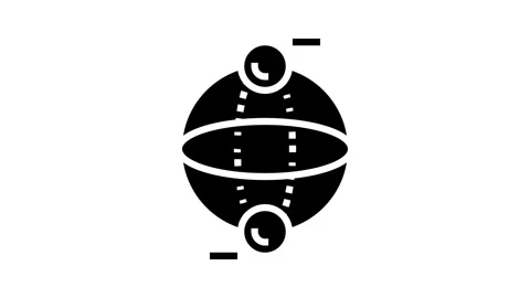 Bit quantum technology glyph icon animation Stock Footage 326150787