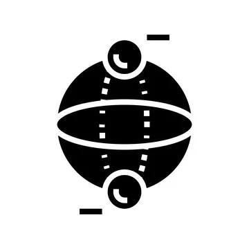 Bit quantum technology glyph icon vector illustration Stock Illustration