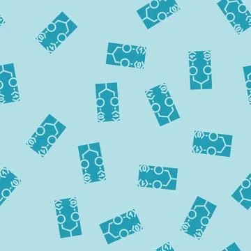 Bit quantum technology glyph vector seamless pattern Stock Illustration