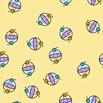 Bit quantum technology vector seamless pattern Stockillustratie