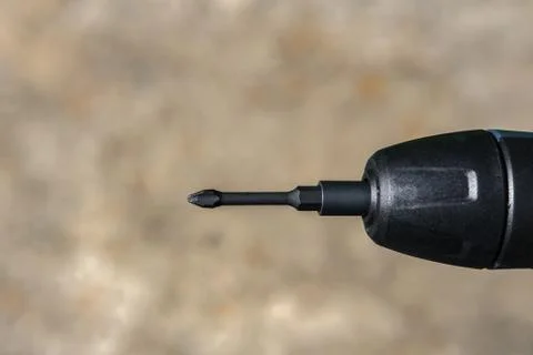 Bit on a screwdriver close-up. Stock Photos