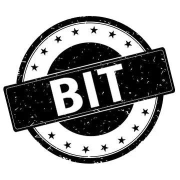BIT stamp sign black. Stock Illustration