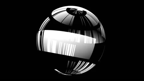 Bit stream digital pixels on rotating sphere Stock Footage 196341506