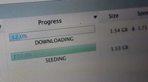 Bit Torrent Download Progress Bar Stock Footage 30444030
