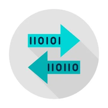 Bit Transfer Circle Icon 스톡 일러스트