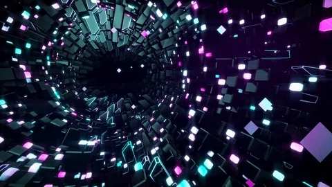 Bit Tunnel Looping Animation Stock Footage 73652349