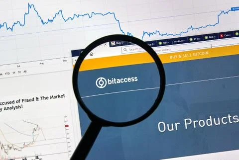 Bitaccess cryptocurrency exchange site Stock Photos