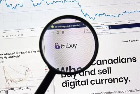 Bitbuy cryptocurrency exchange site Stock Photos