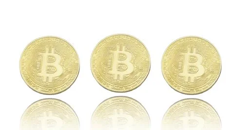 BITCOIN 3D illustration on white background. Business Concept Stock Illustration