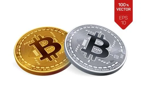 Bitcoin. 3D isometric Physical bit coin. Digital currency. Cryptocurrency. Go Stock Illustration