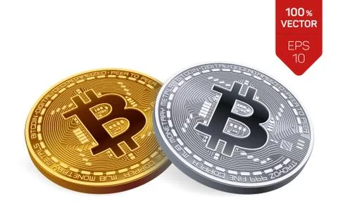 Bitcoin. 3D isometric Physical bit coin. Digital currency. Cryptocurrency. Go Stock Illustration