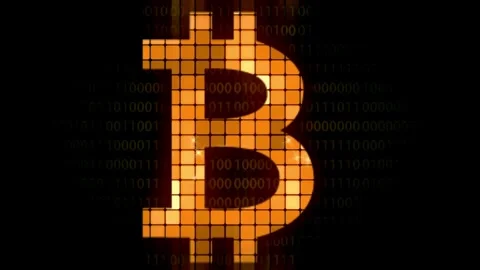 Bitcoin Abstract computer background. The universe and space design innovation Stock Footage 336442591