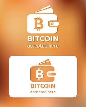 Bitcoin accepted Stock Illustration