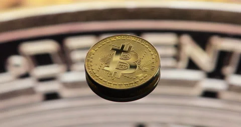 Bitcoin and Bitcoin Details Stock Footage 148105053